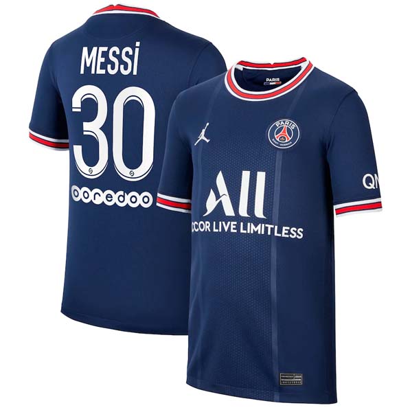 Maillot Paris Saint Germain NO.30 Messi Domicile 2021-22 Bleu